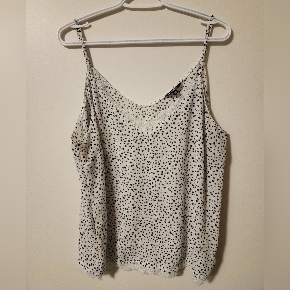 Black & White Printed George Tank Top Size XXL